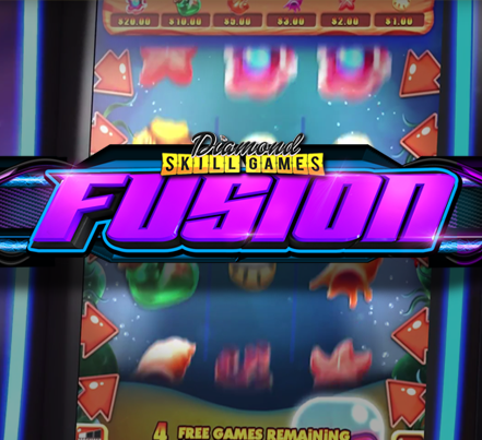 fusion logo on stylized background